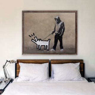 Banksy Walking Dog plagát pre byt 190x135