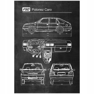 Polonez Caro Automotive bez rámu 42 x 59,4 cm