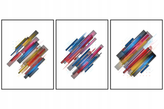 Plagáty plagátov pre stenu Triptych pre obývaciu izbu bez rámu 40 x 50 cm