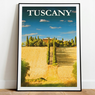 Toskánsky plagát bez rámu 50 x 70 cm