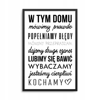 Plagát v rámci v tomto dome v rámci 40 x 50 cm