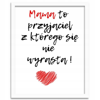 Obrázok v bielom ráme Matka je priateľka 80x120