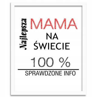 Obrázok Biely rám Najlepšia matka na svete 80x120