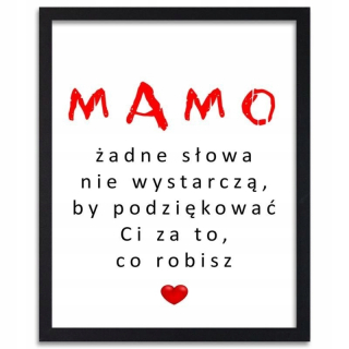 Čierny rám obrazu pre mamu 60x90