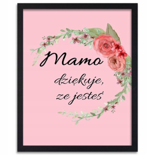 Obrázok v čiernom ráme pre mamu 70x100