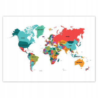 Plagáty A1 Politická úroveň mapa sveta