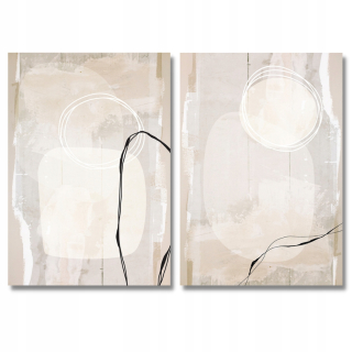 Plagáty sada 2 plagáty Abstrakčné škvrny bez rámu 70 x 100 cm