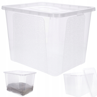 Box, nádoba - Prestige plastový box s vekom, 30 l, priehľadný