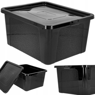 Box, nádoba - Plastový organizér na nádoby, 20l, čierny