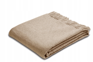 Prikrývka na posteľ - Biederlack Wool DeCet 170 x 130 cm béžová