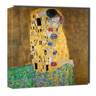 Kiss, Gustav Klimt - obrázok na plátne 60x60 c