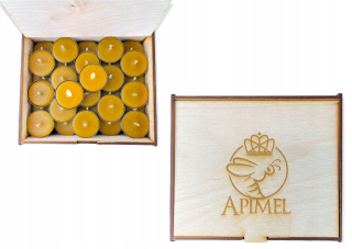 Sviečka Tealight vyrobená z včiel včelí včelie Apimel 90 ks.