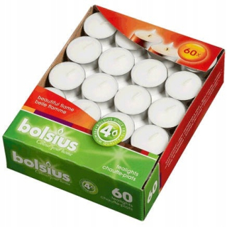 Sviečka Tealight Paraffin Bolsius 60 ks.