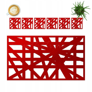 Podložka na stôl -  Nepravidelná plsná podložka 60,3 x 30,2 cm