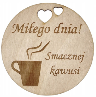 Podložka na stôl -  5 × okrúhla drevená podložka