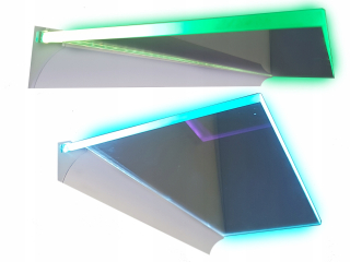 Illuminated RGB LED sklárska polica 150x20x0,8 cm