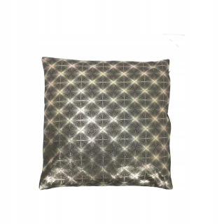 Vankúš - Art Deco Black vankúšie Velvet hviezdy 45x45cm