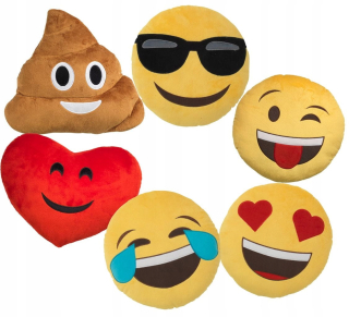 Emoji vankúš Emoci Smiley tváre Ś35cm 1 ks.