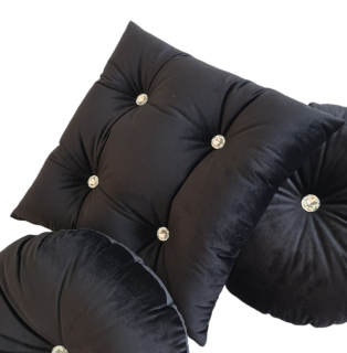 Vankúš -  Glamour Magic Velvet 42x42 Black Jl Domáce vankúš