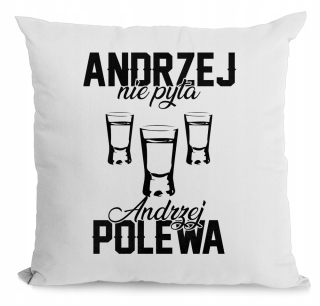Vankúš - Vtipný vankúš ANDRZEJ Toppinga sa nepýta