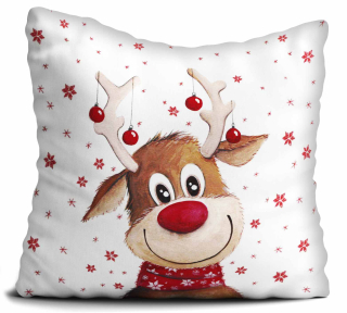 Vankúš vankúš na tkaniny Reindeer White 40x40 cm