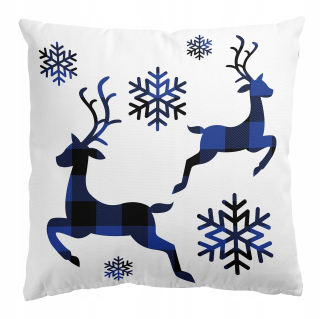 Vankúš - Velvet Merry Deer 45x45 cm vianočný vankúš