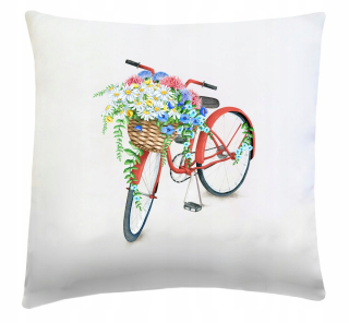 Vankúš - Dekoratívny vankúš 40x40 WZ. Bicykel 1