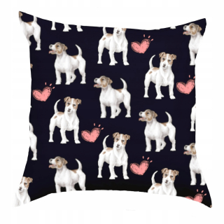 Vankúš - Jasiek vankúš s náplňou 30x30 Jack Russel