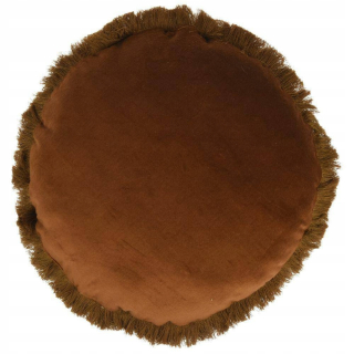 Vankúš - Dekoratívny okrúhly vankúš 40 cm v odtieňoch hnedej