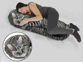 Vankúš - Vankúš Cuddly Cat 45x140 cm