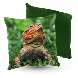 Vankúš - Cushion Velor Agama vousatý 5Máde 40x40 cm