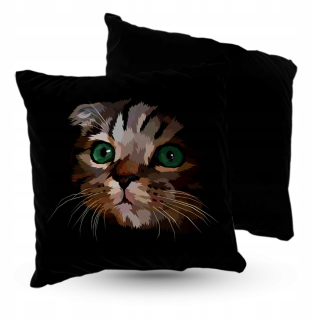 Vankúš - Cushion Velor Cat 5Made 50x50 cm