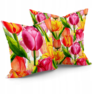 Vankúš - Vankúš velor tulips 5Made 50x50 cm