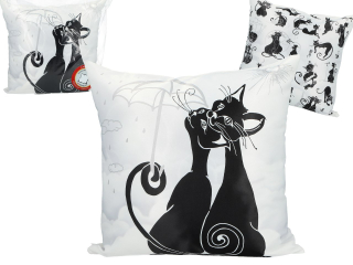 Vankúš - Dekoratívne vankúšové Carmani 023-8051 50x50 cm čiernobiele