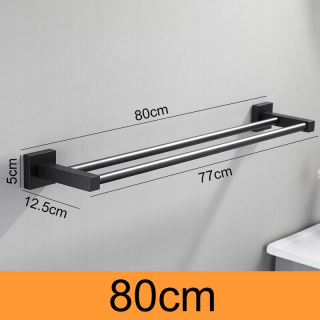 Dvojitý štýl 80 cm cm matný čierny kúpeľňový dvor