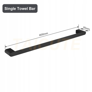 Single Taicute Towel Hanger Black Akka