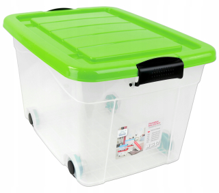 Rolovací box s priehľadným vekom, zelený