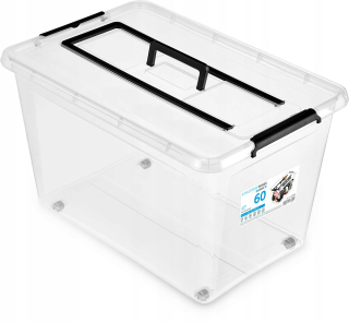 Box na kolieskach, s čiernou, priehľadnou čiernou farbou
