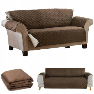 Prikrývka na posteľ - Mikrovlákna blokovaná verka mikrovlákna 240 x 165 cm béžová, hnedé odtiene