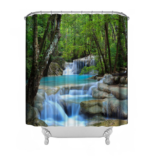 Polyster Shower Curtain Landscape Landscape