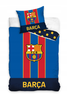Posteľné obliečky - Posteľná bielizeň 160x200 FC Barcelona Barca Football FCB