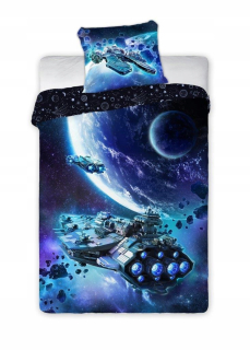 Posteľné obliečky - Faro Kosmos002 160 x 200 cm sada posteľnej bielizne