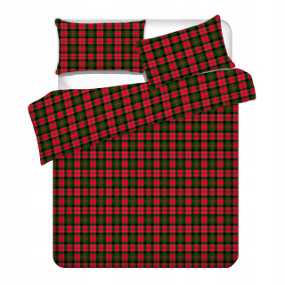 Posteľné obliečky - VIANOČNÉ kárované obliečky TARTAN 160x200 cm HOMLA