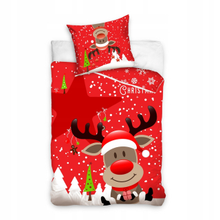 Posteľné obliečky - Carbotex NL211094-PP posteľná súprava 140 x 200 cm, odtiene červenej