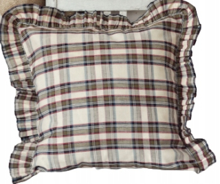 Vankúš - Plaid Cotton vankúš +frill 40x40