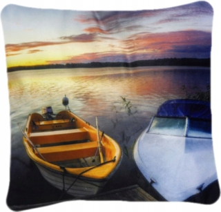 Obliečka na vankúš - Dekoratívna obliečka na vankúš 40x40 čln čln jazero