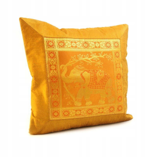 Obliečka na vankúš - Vankúš India horčicový slon 40x40