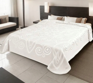Prikrývka - Belpla polyesterová deka 160 cm x 220 cm biela, krémová