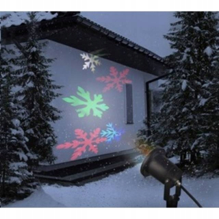 Laserový projektor Vianočný - LED projektor vločky RGB Polarlite 4W 5M