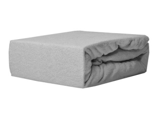 Posteľné obliečky - Terry list s hrubým 90x200 šedým elastickým pásom